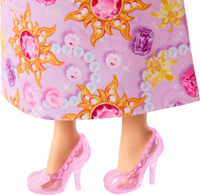 Kukull Mattel Disney Rapunzel Jewel Reveal Princess, set me aksesorë, vjollcë rozë