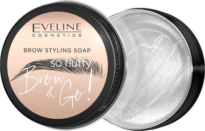 Sapun për rregullu vetullash Eveline Brow &amp; Go, transparent, 25g