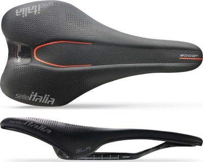 Седло за велосипед Selle Italia SLR Boost Kit Carbonio L, јаглеродни влакна, Fibra-Tek, црно
