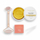 Set Revolution Skincare Get Ready With Me, maskë nate për buzë 10 g + qeska për sy 60 copa + masazhues roller për fytyrë Jade