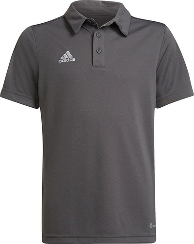 Bluzë polo për fëmijë adidas Entrada 22 Jr H57485, 100% poliester, AeroReady, gri