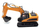 Ekskavator lodër Amewi 1:14 (22307), 2,4GHz, portokalli