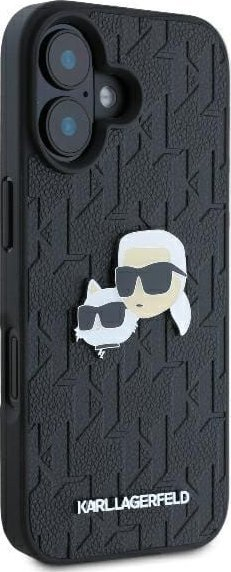 Mbulesë telefoni Karl Lagerfeld KLHCP16MPGKLKCPK, për iPhone 16 Plus 6.7", hardcase TPU PC, e zezë