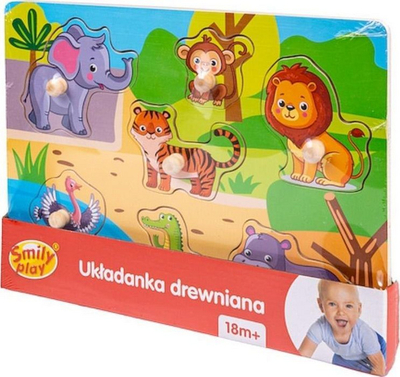 Puzzle prej druri Smily Play, kopshti zoologjik