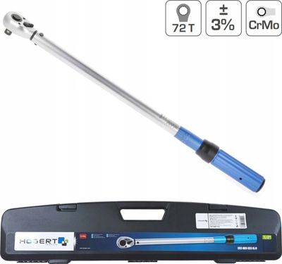 Çelës momenti Hogert Technik HT1W714, 80–330 Nm, 1/2", blu