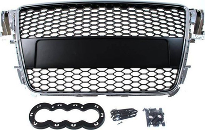 Grill MTuning Audi A5 8T RS Style, krom e zi, me PDC
