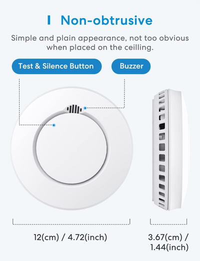 Detektor tymi Meross GS559A, WiFi Smart, HomeKit, i bardhë