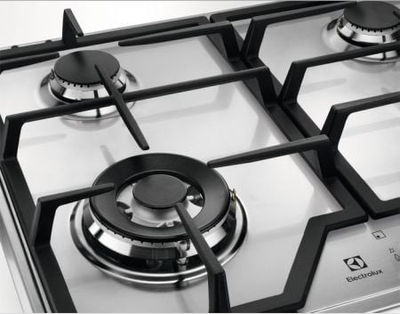 Plitë me gaz Electrolux CGS6436BX, 4 vatra, djegës Wok, inox