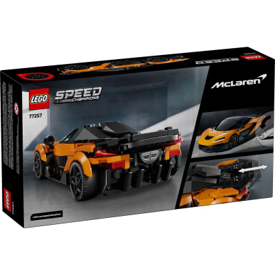 Set lodër LEGO Speed Champions McLaren W1 77257, 287 pjesë, për fëmijë 9+, portokalli
