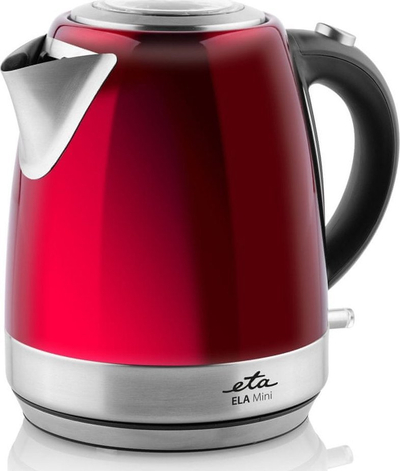 Çajnik elektrik ETA ELA Mini 8599 90010, 1.2L, çelik inox, i kuq