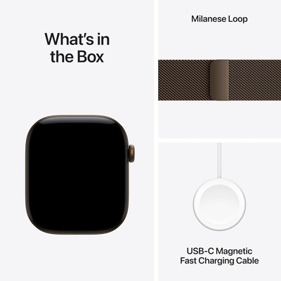 Apple Watch S12 GPS 46mm Dark Bronze Aluminium Case with Dark Bronze Milanese Loop, S/M