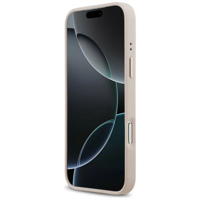 Futrollë telefoni Guess Peony, lëkurë PU, MagSafe, për iPhone 17 Pro Max, rozë
