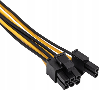 Kabllo e brendshme Akyga AK-CA-82, zgjatuese PCI-E 8 pin, 40 cm, e zezë