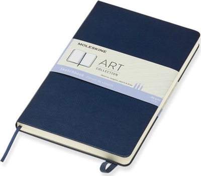 Skicëlibër Moleskine i madh, kapak i fortë, blu safir
