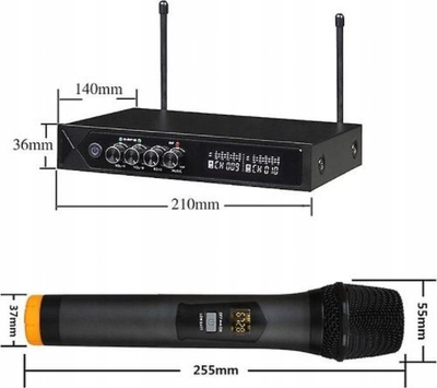 Sistem mikrofoni wireless Godox WMicS1, UFH, me mikrofon lavalier omnidireksional, i zi