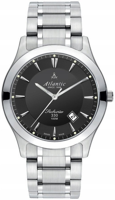 Orë burrash Atlantic Seahunter 71365.41.61, kronograf, çelik inox, ngjyrë argjendi