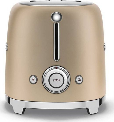 Toster Smeg TSF01, 2 feta, 6 shkallë pjekjeje, champagne matt
