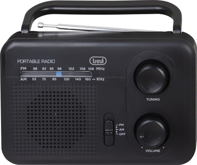 Radio portabël Trevi RA7F6400, AM FM, e zezë