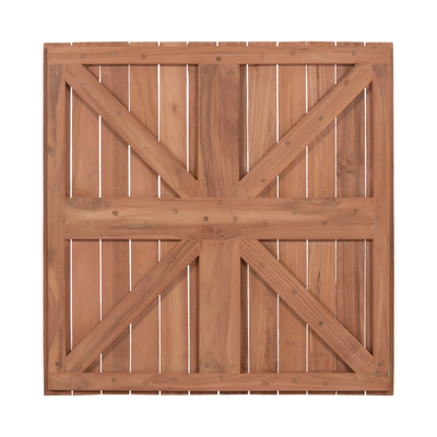Tabaka tavoline Square Tabletop HM18135, dru teak masiv, 60x60 cm, natyrale