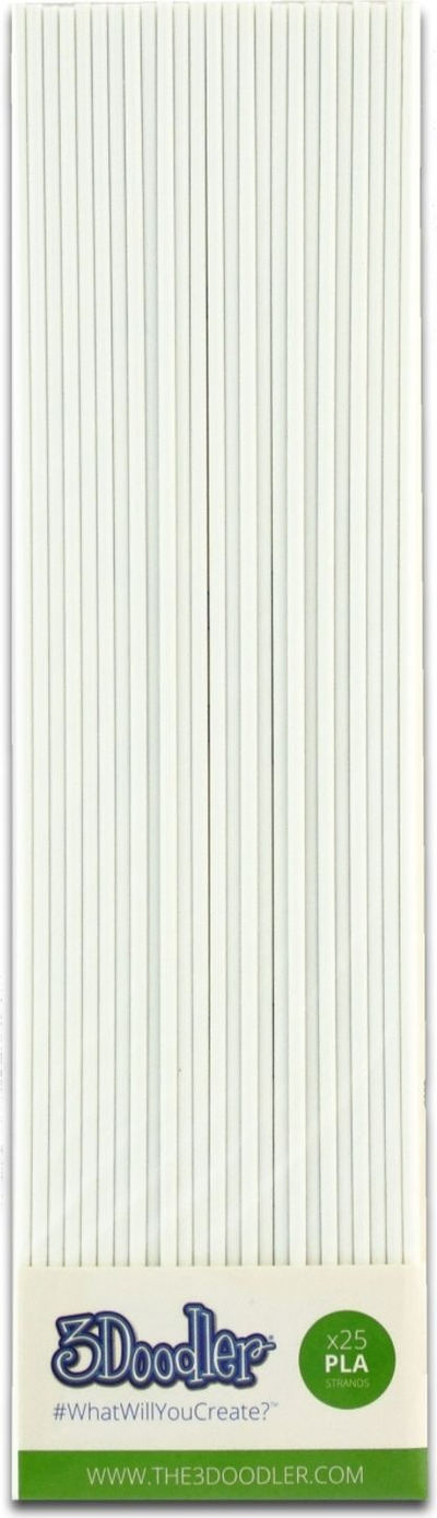 Refill filament PLA 3Doodler White PL06-SNOW, 25 shufra, e bardh