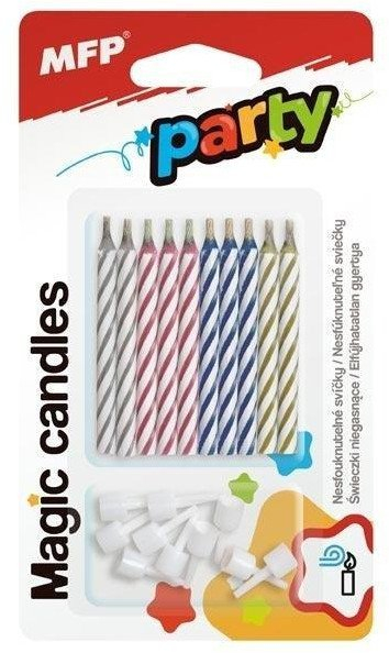 Qirinj torte MAGIC CANDLES PARTY MFP 8800146, 6 cm, set me 10 copë