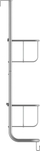Raft dushi EISL Wall-Mounted, 2 nivele, metal, argjend mat