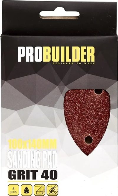 Letër gërryese Probuilder K40, për makinë lëmimi, set me 5 copë