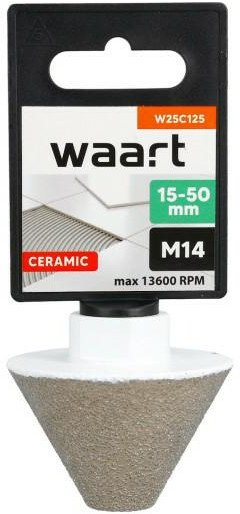 Freza konike diamanti WAART W25C125, 15–50 mm, M14, gri