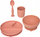 Set enësh silikoni Atmosphera Tableware, 4 pjesë, për kalamajt, terrakota