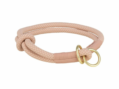Qafore qeni Aveo Soft Rope Pull Stop, najlon, me kufi tërheqjeje, rozë pastel