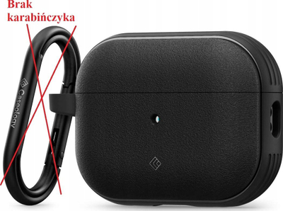 Mbulesë Caseology Vault për AirPods Pro 2, kompakte, përputhshme me karikim wireless, e zezë mat