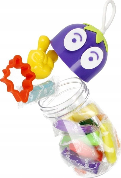 Set plasteline Mega Creative 531396, 12 ngjyra, me aksesorë fruta, shumëngjyrësh