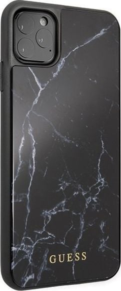 Mbulesë telefoni Guess Marble Pro për iPhone 11 Pro Max, TPU, mermer, e zezë