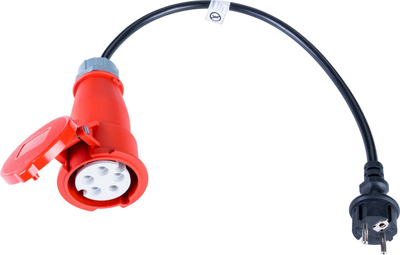Adapter karikimi Akyga AK-SC-E06, CEE 5 pin në CEE 7/7, 400V në 230V, gri