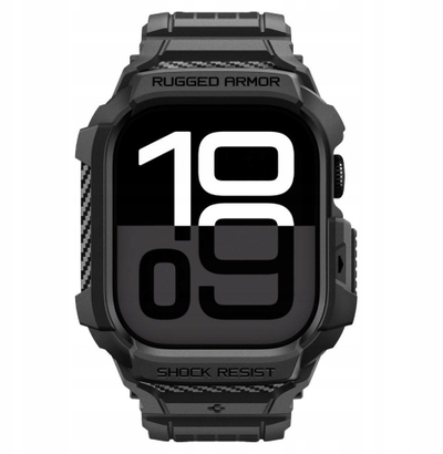 Kopertinë Spigen Rugged Armor Pro 2 për Apple Watch 11 42mm, matte, e zezë