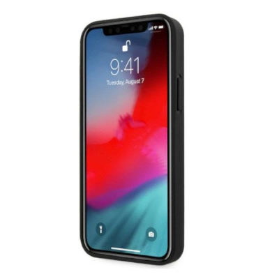 Kapak telefoni Ferrari On Track për iPhone 12 Pro Max, lëkurë, i zi