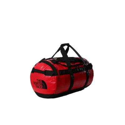 Торба duffle The North Face Base Camp Medium, патување, отпорна на вода, црвено-црна