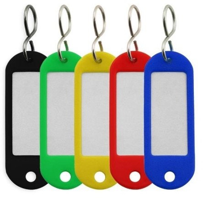 Етикета за клучеви No Name KEY TAG KT-50, сет 50 парчиња, шарен
