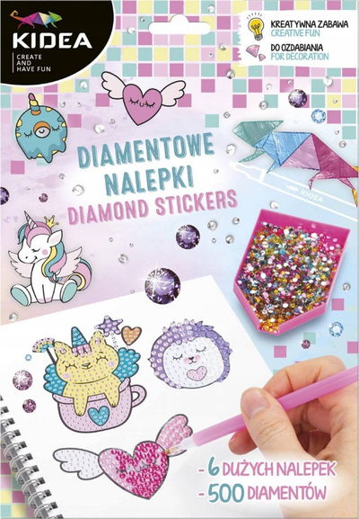 Set kreativ nalepka me diamante Derform Magiczny Swiat, 6 nalepka, 500 elemente, shumëngjyrëshe