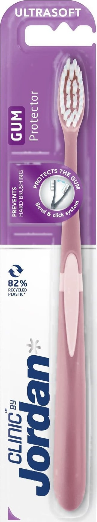 Furçë dhëmbësh Jordan Clinic Gum Protector, ultrasoft, për mishra të ndjeshëm, shumëngjyrëshe