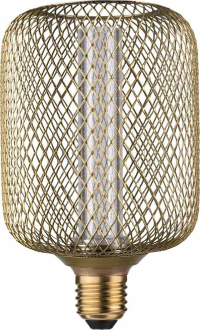 Llambë LED dekorative Paulmann Metallic Glow Cylinder Spiral, E27, dritë e ngrohtë, ngjyrë bronzi