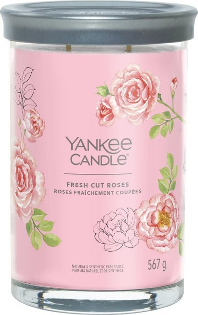 Qiri aromatik Debenhams Signature Large Tumbler Fresh Cut Roses, 567g, rozë