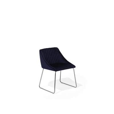 Set karrigesh ngrënieje Beliani Arcata, 2 copë, velvet, blu navy