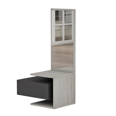 Paradhomë muri me pasqyrë Meara 49,1x31,3x90Hcm (HM8984.11), gri