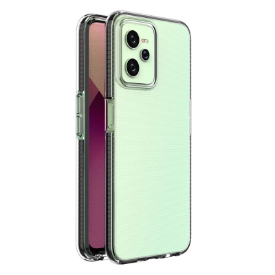 Këllëf telefoni Hurtel Spring Case Realme C35, silikoni, i zi