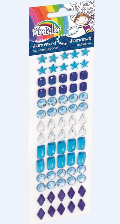 Stickers dekorativë Fiorello Self-Adhesive Diamonds GR-DS85, gurë vetëngjitës, shumëngjyrëshe