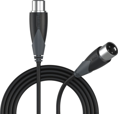 Kabllo audio Procab CLA901, XLR mashkull me XLR femër, 1m, e zezë