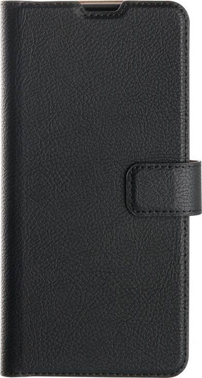 Mbulesë XQISIT Slim Wallet për Samsung Galaxy S23, portofol-mbrojtëse me kapak, mbyllje me magnet, e zezë