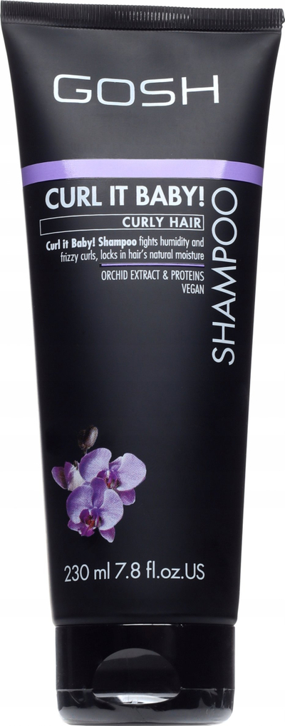 Shampo për flokë kaçurrela GOSH Curl It Baby, 230 ml, për zbutje edhe rregullim kaçurrelash