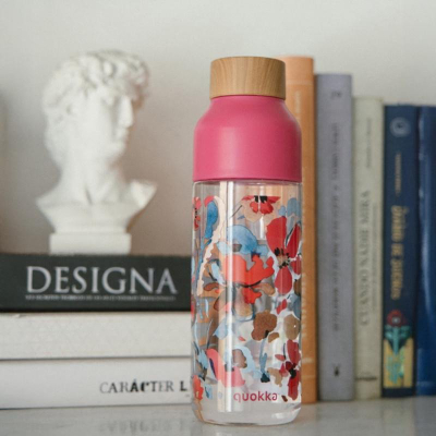 Shishe uji QUOKKA Bottle 6993, 720 ml, Ecozen, rozë me lule